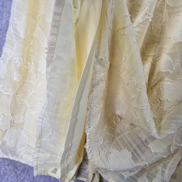 Yellow Embroidered Midi Dress With Spaghetti Straps & Sweetheart Neckline - Picture 5 of 9